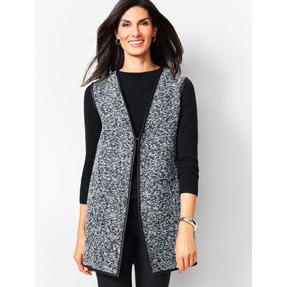 Talbots Boucle Weave Vest Medium - Picture 1 of 6